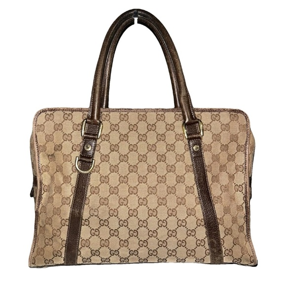 Gucci GG Canvas Boston Bag Briefcase 130940.001864 - Picture 1 of 15